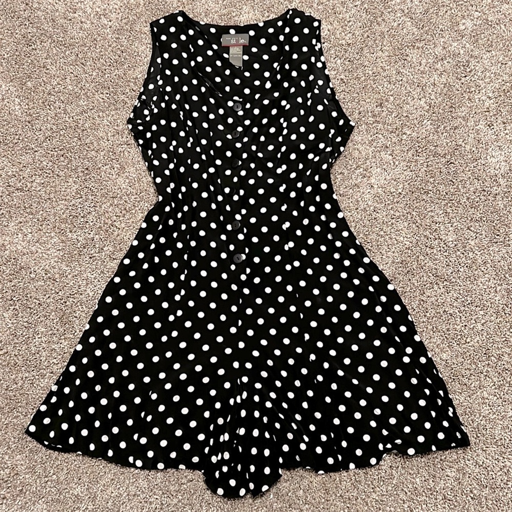Black and White Polka Dot Jumpsuit
